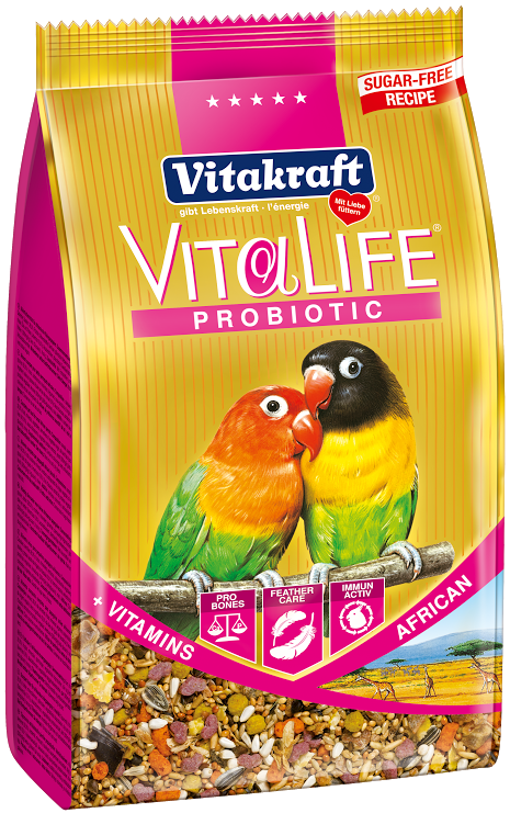 Vitakraft VitaLife Probiotic African Lovebird Bird Food 650g