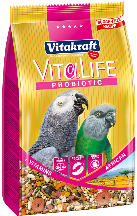 Vitakraft VitaLife Probiotic African Parrot Bird Food 650g