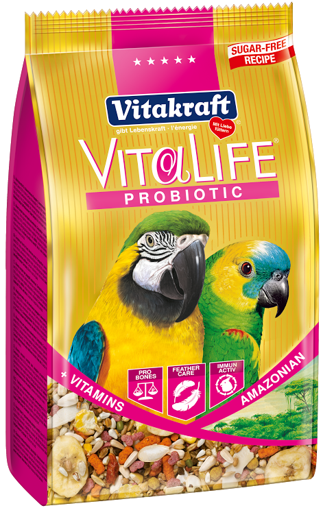 Vitakraft VitaLife Probiotic Amazonian Parrot Bird Food 650g
