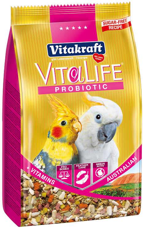 Vitakraft VitaLife Probiotic Australian Cockatiel Bird Food 650g