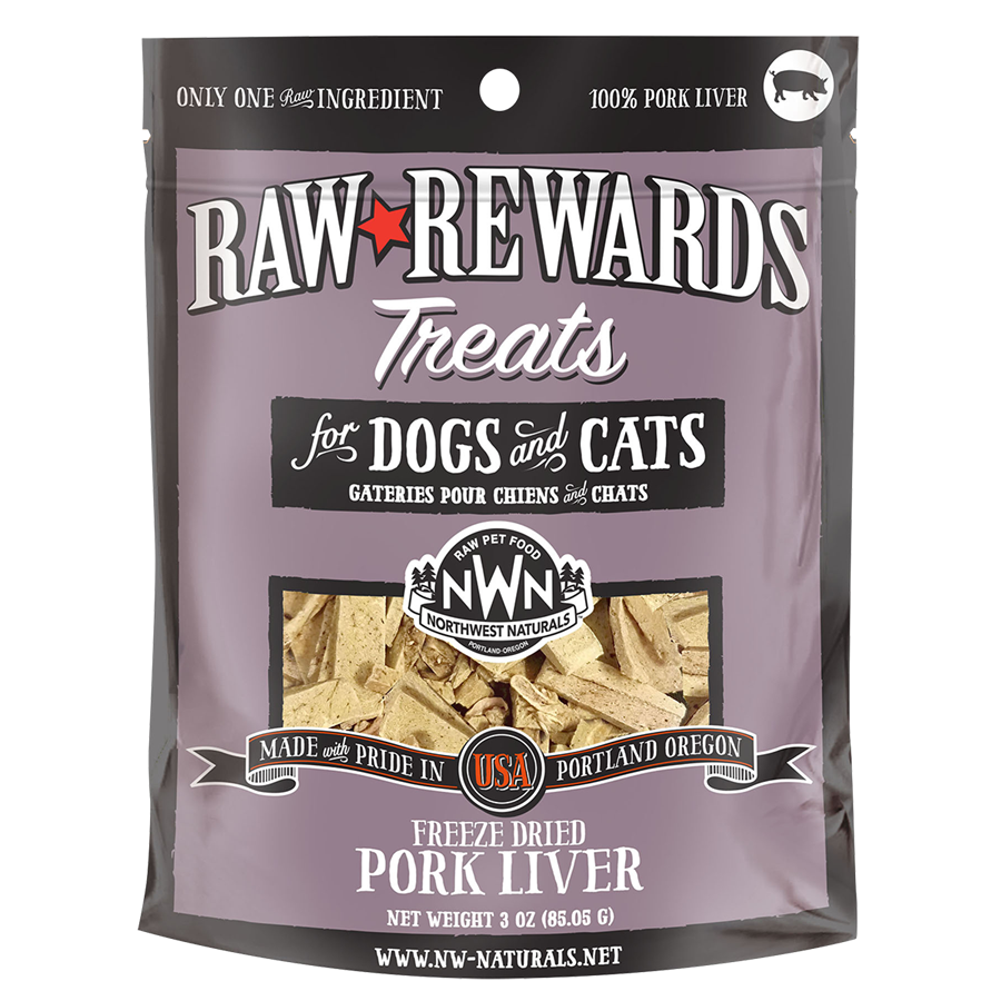 20% OFF: Northwest Naturals Raw Rewards Pork Liver Freeze-Dried Dog & Cat Treats