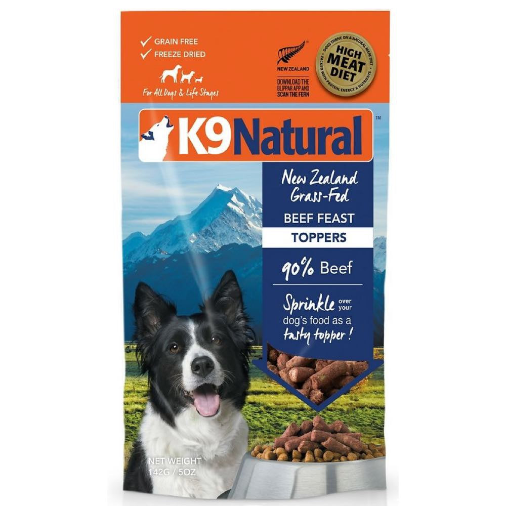 K9 Natural Beef Feast Grain-Free Freeze-Dried Raw Dog Food Topper 100g